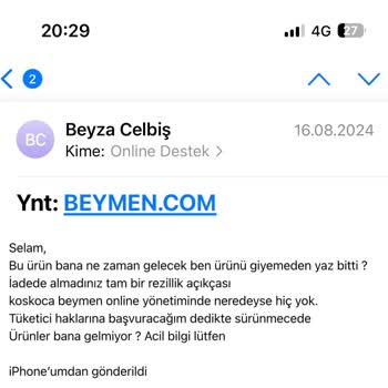 Beymen'den 40 Gündür Çözülemeyen Sipariş Ve İade Sorunu