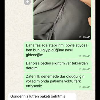 Kıyafet Sepeti Şikayet Durum Değerlendirme