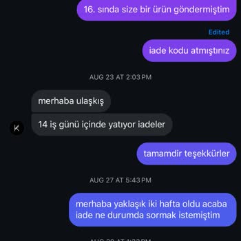 Kirac.co İadem Yapılmadı