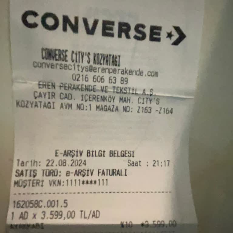 Converse Marka Ayakkabı Teslimatı