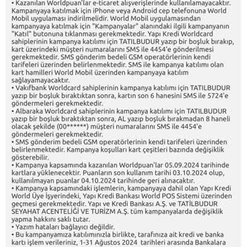 Yapı Kredi Bankasının Worldpuan Tutarsızlığı Ve Mağduriyeti