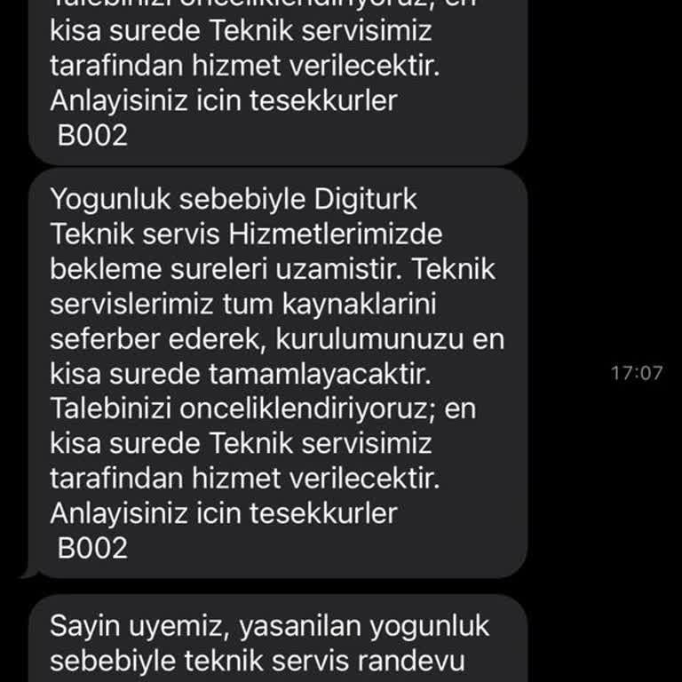 Digiturk Kurulum Randevularına 2 Haftadır Gelmiyor!