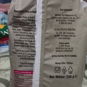 A101 Mısır Gevreğinden Karton Çıktı.