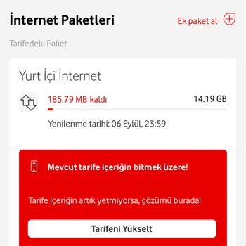 Red'li 40Gb Tarifesinde İnternet Hızla Tükeniyor ve Ekstra Ücretler Yansıyor