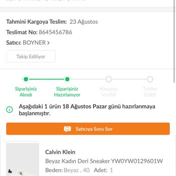 Boyner Trendyol Üzerinden Aldığım Ayakkabıyı Göndermedi