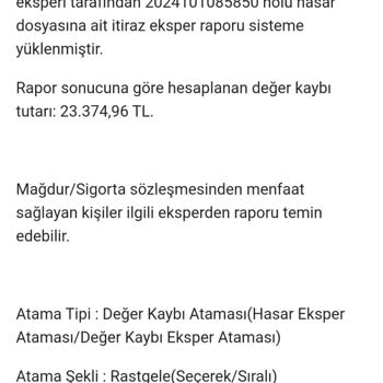 Quick Sigorta Quick Eksik Değer Kaybı Ödemesi