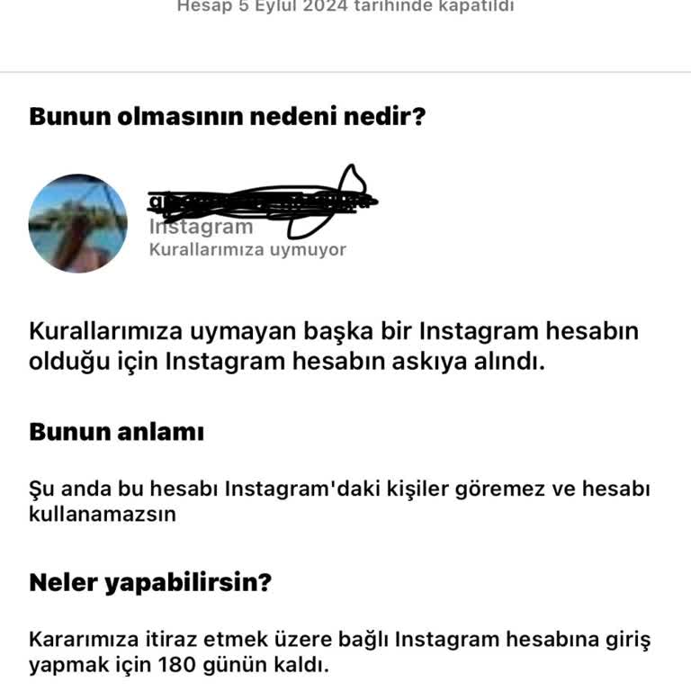 Instagram Hesabım Askıya Alındı