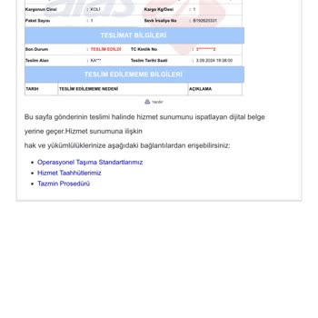 Pazarama Şüpheli Gönderi Hk