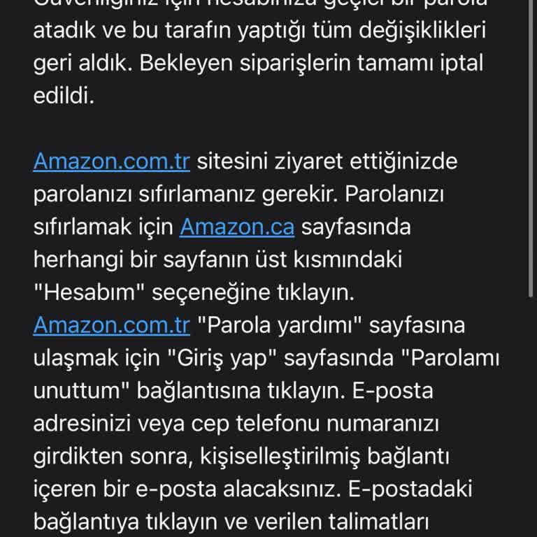 Amazonun Yaptığı Sorumsuzluk