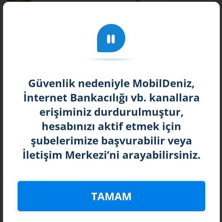 Denizbank Güvenlik Blokesi Koyarak Beni Mağdur Ediyor.