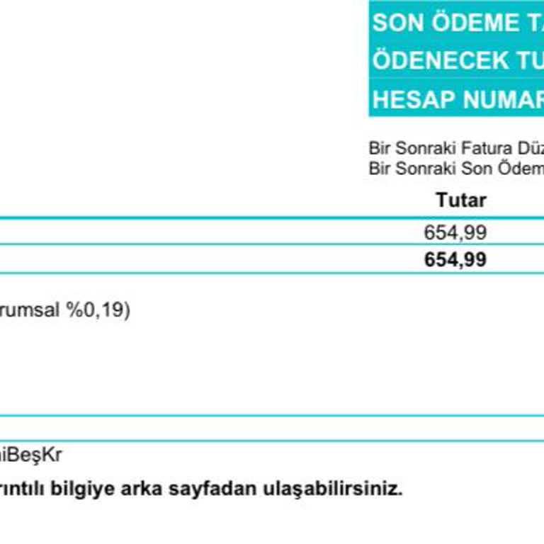 Türk Telekom İnternet Faturası Önceki Dönemden Devir Ücreti