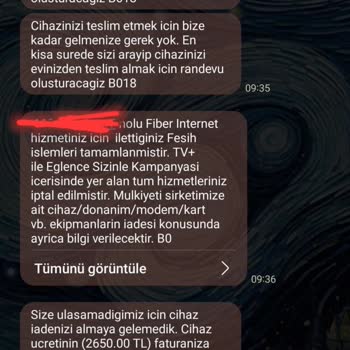 Superonline Fesih İşlemi Cihaz Bedeli