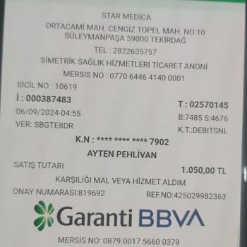 Star Medica Hastanesinin Haksiz Olarak Ücret Talep Etmesi