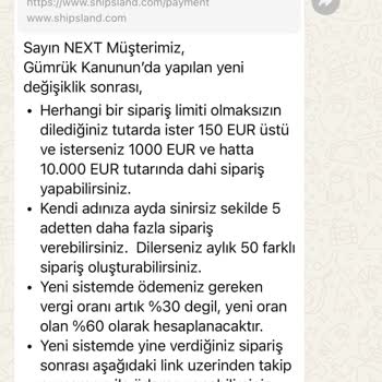 Shipsland Lojistik Shipsland Gümrük Ödeme İadesi Yapmıyor.