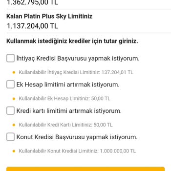 VakıfBank Sky Limit Kullandırmama