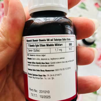 RC Farma İlaç Takviye Edici Gıda Demir Damlası Tat Kötülüğü