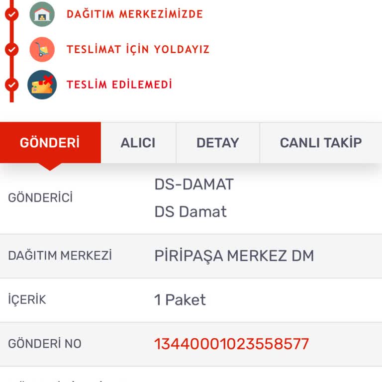 Kargomsende. Operasyon Sorunu