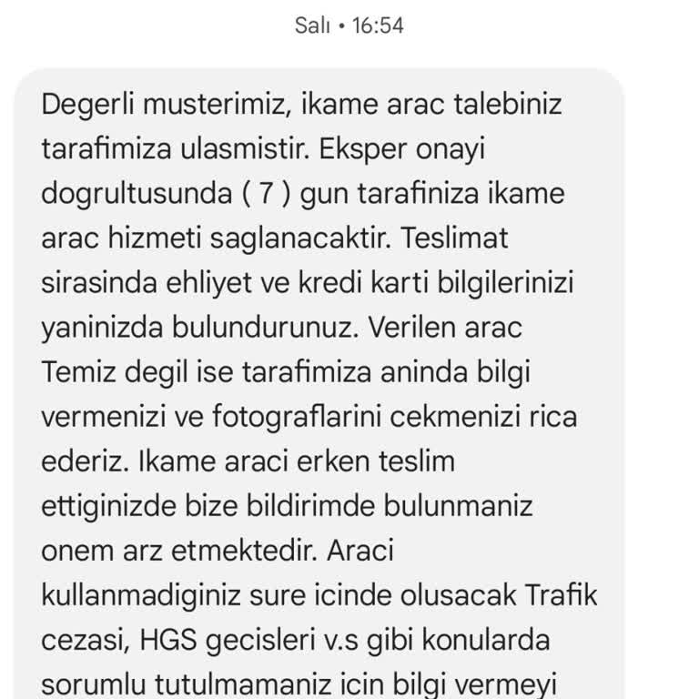 Aveon Global Sigorta İkame Araç Vermiyor