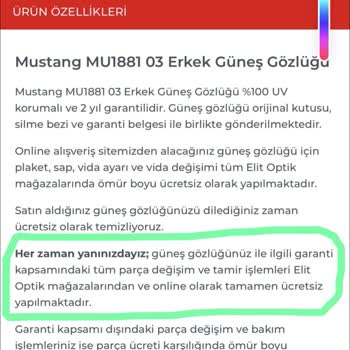 Elit Optik Vermiş Olduğu Taahhüdüne Uymuyor.