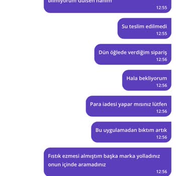 Getir Su Siparişi Teslim Edilmedi. Market Ürünü De Yanlış Geldi