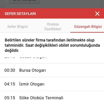 İstanbul Kalesi Seyahat Varış Süreleri Uyuşmuyor
