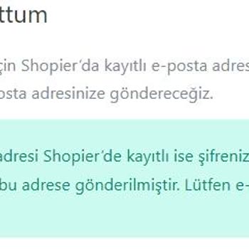 Shopier Hesabıma Giriş Yapamıyorum