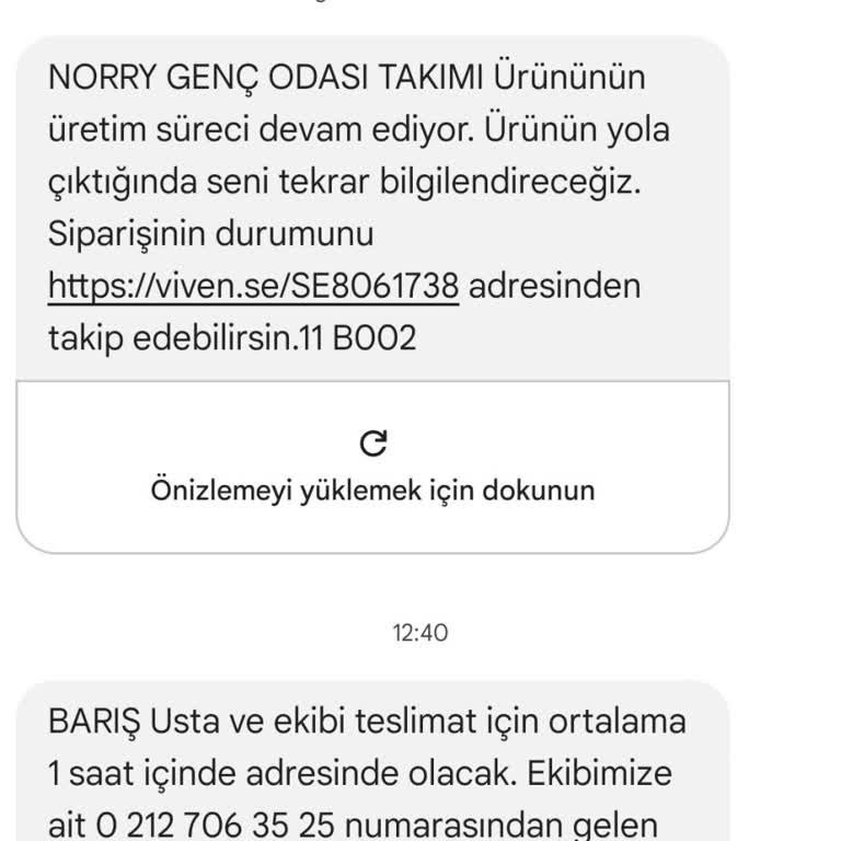 Vivense'den Kalitesiz Teslimat Ve Müşteri Hizmetleri Muhatabı Olmaması
