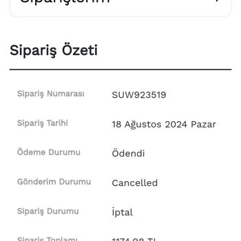 Suwen Para İade Edilmedi