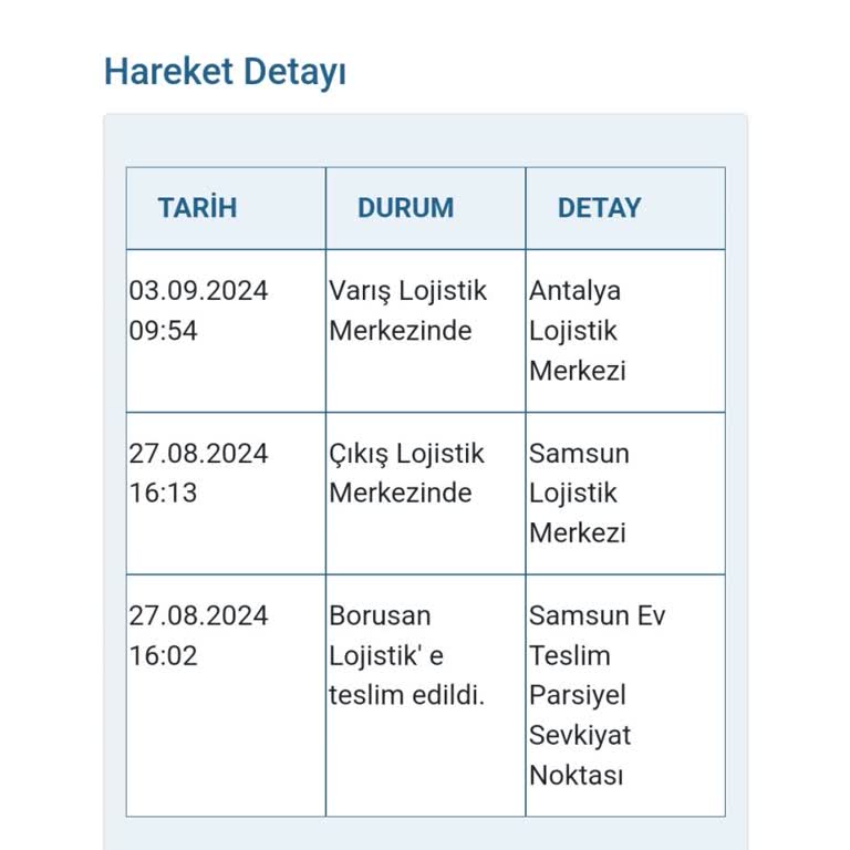Borusan Lojistik Teslim Edilemeyen Ürün
