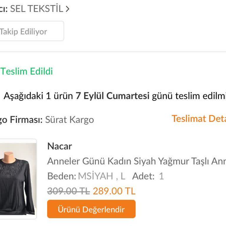 Sürat Kargo Ve Trendyol Ürünümü Yanlış Kişi Verdi