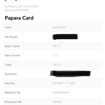 Papara Param Çekildi Ancak Karşı Tarafa Gitmedi
