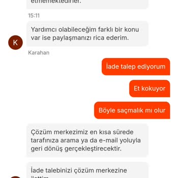 Migros Yemek Bozuk Ürün Teslimatı Ve İade Sorunu