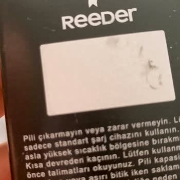 Reeder Batarya Şişmesi
