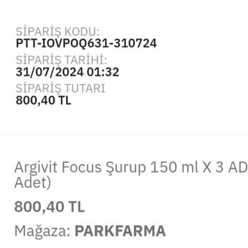 Argivit Focus Şurup Bozuk Çıkıyor