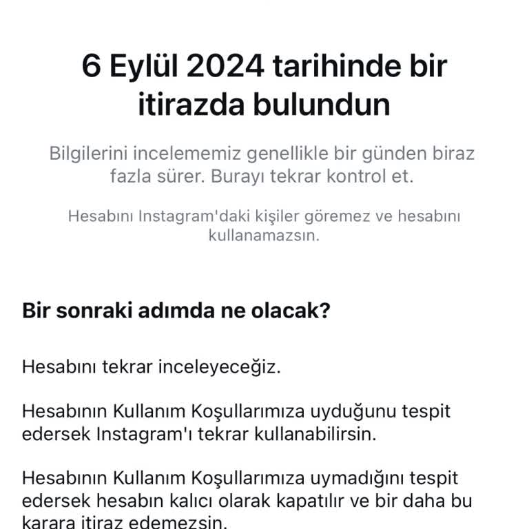 Instagram Hesabım Askıya Alındı