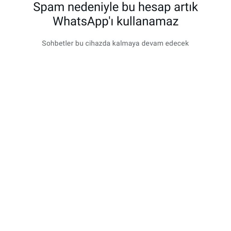 WhatsApp Hesabımı Spamladı