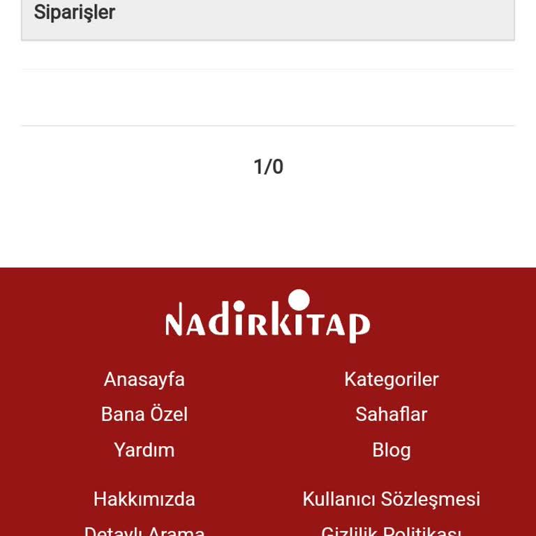 Nadir Kitap Sipariş Takibi Yapılmıyor Kayıp Bilgilendirme Yapılmıyor