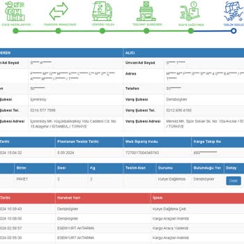 Sürat Kargo Denizköşkler Yine Aynı Problem
