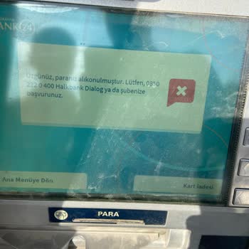 Halkbank ATM'si Para Yatırma Sorunu Ve Müşteri Hizmetleri İlgisizliği