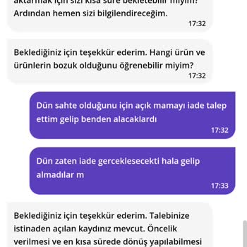Getirçarşı Getir Canlı Destek İademi Yapmıyor