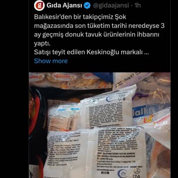 Şok Market Tarihi 3 Ay Geçmiş Tavuk Ürünü Satıyor Dikkat!