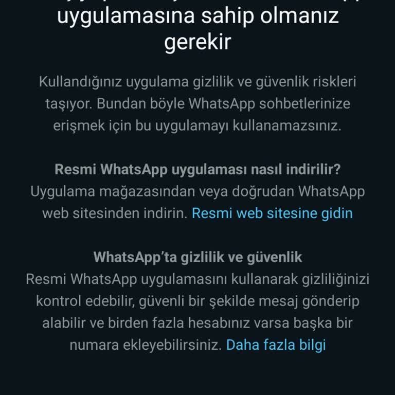 Google Play WhatsApp Resmi Uygulama Hatası