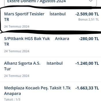 MACfit (Kocaeli) Macfit Mail Order İle Habersiz Para Çekme