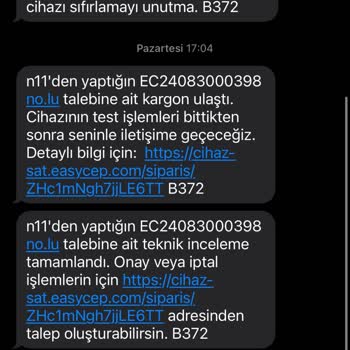 N11 Üzerinden EasyCep'e Sattığım Cihazımın Ödemesi Yatmıyor.