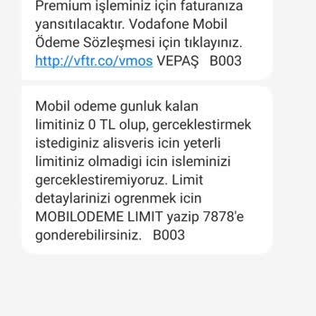 Vodafone Yanımda Premium Satın Alma Sorunu