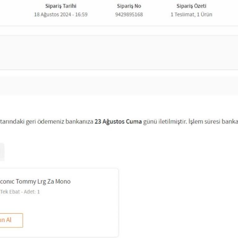 Jepublic Almış Olduğum Ürünü İptal Etmesi
