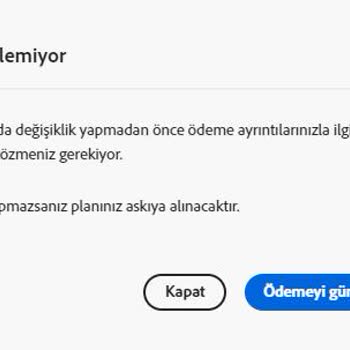 Adobe Planımı İptal Edemiyorum.