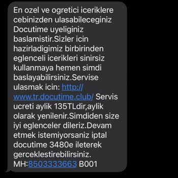 0850 333 36 63 Docutime Nedir Ne İşe Yarar Bilmeden Abone Yapılmışım.