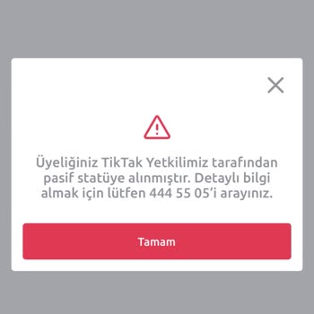 TikTak Kirala Pasif Statü Kaldırılması