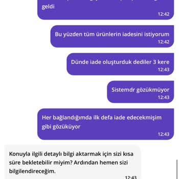 Getir İade Sorununu Çözememesi